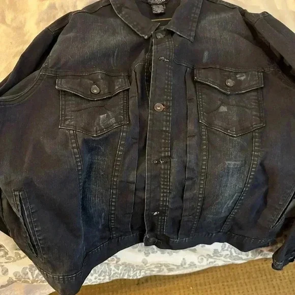 Men’s Vintage RocaWear Denim Blue Jean Jacket Size 48 - Picture 5 of 9